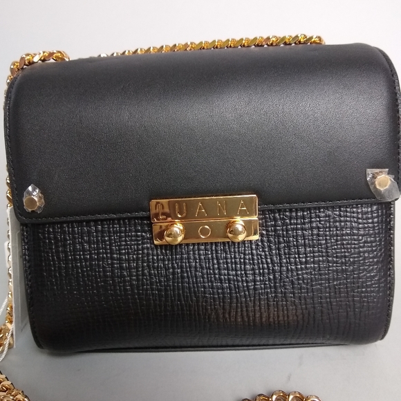 Luana Marella black leather rose gold bag - Picture 3 of 14